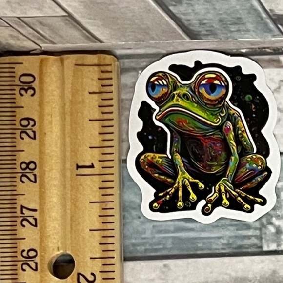 🌀10/$10🌀 Psychedelic Frog Waterproof Sticker Decal - Picture 1 of 1